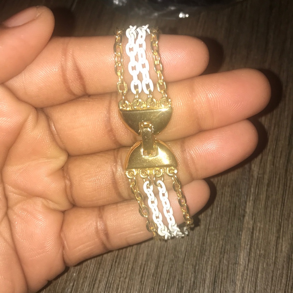 Bracelet gold and white